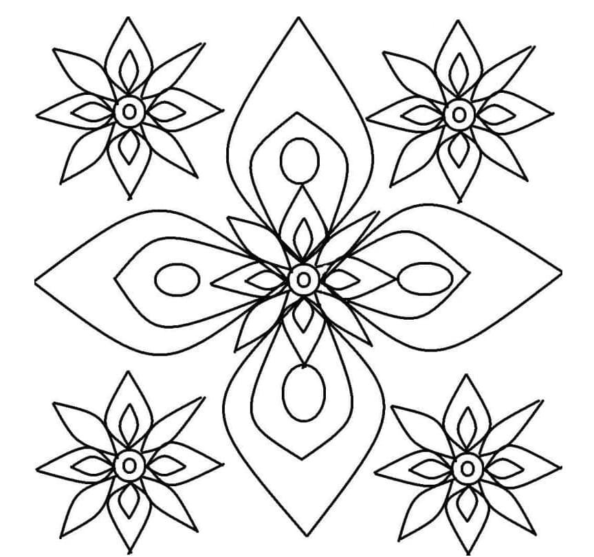 Rangoli For Free Printable Coloring Page