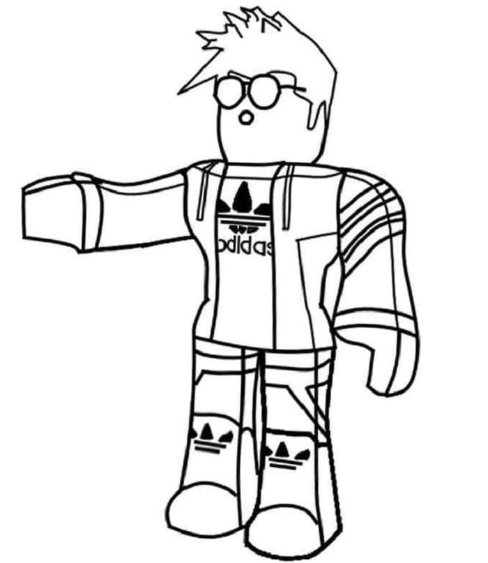 Roblox Adidas Printable Coloring Page