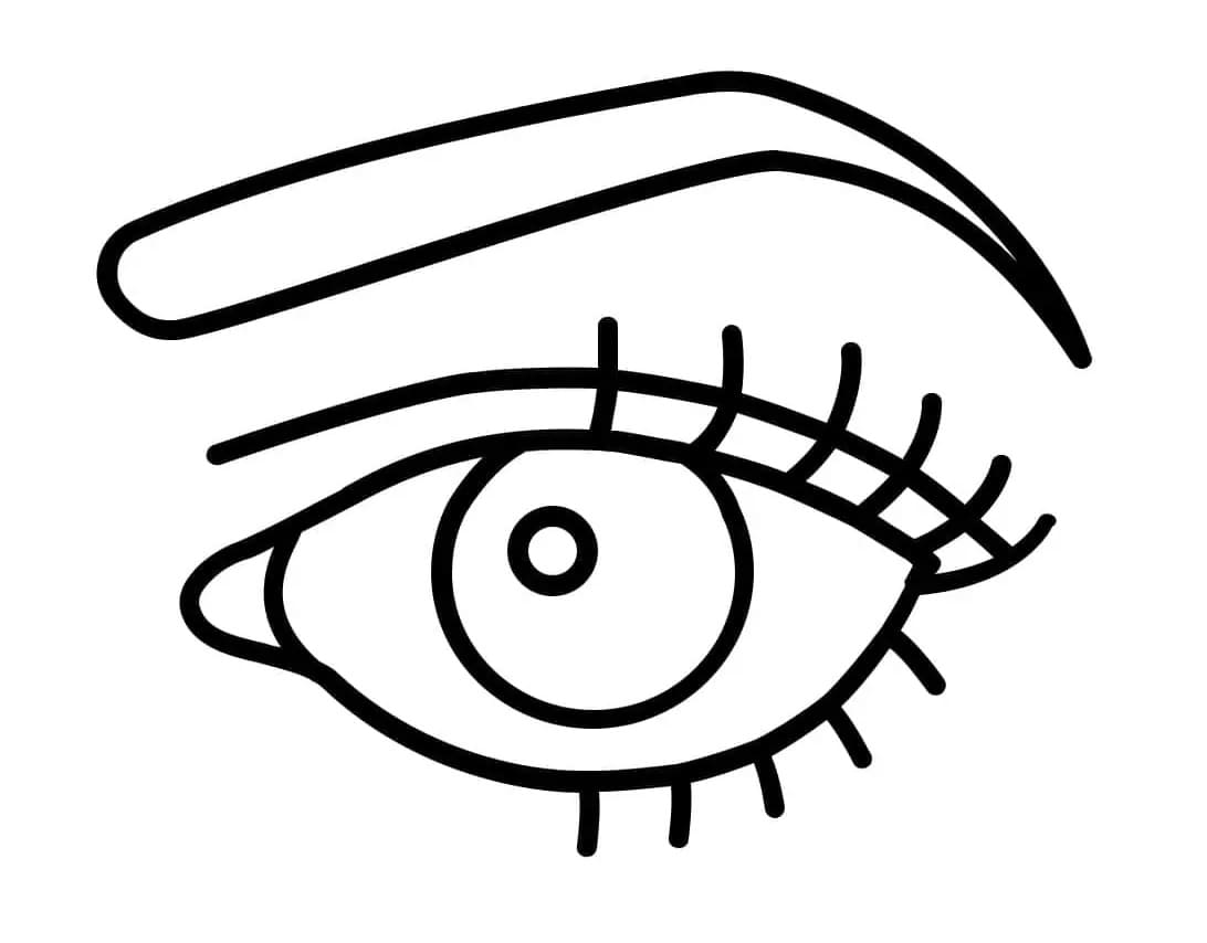 Simple Eye Printable Coloring Page