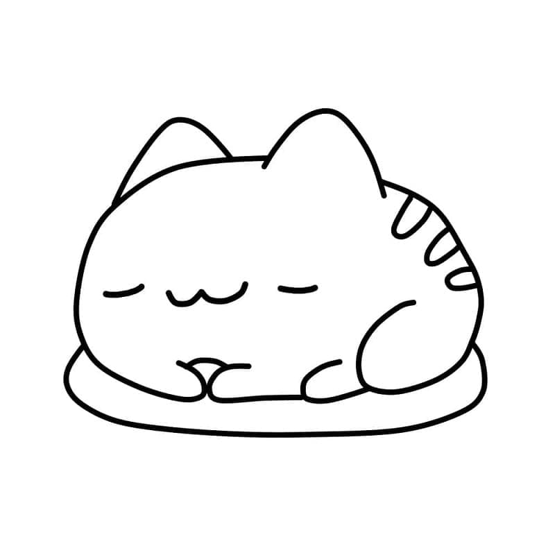 Sleeping Bugcat Capoo Printable Coloring Page