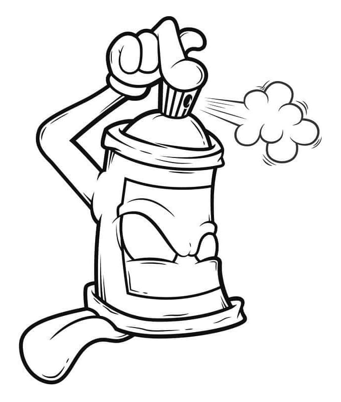 Spray Paint For Art Objects Printable Coloring Page