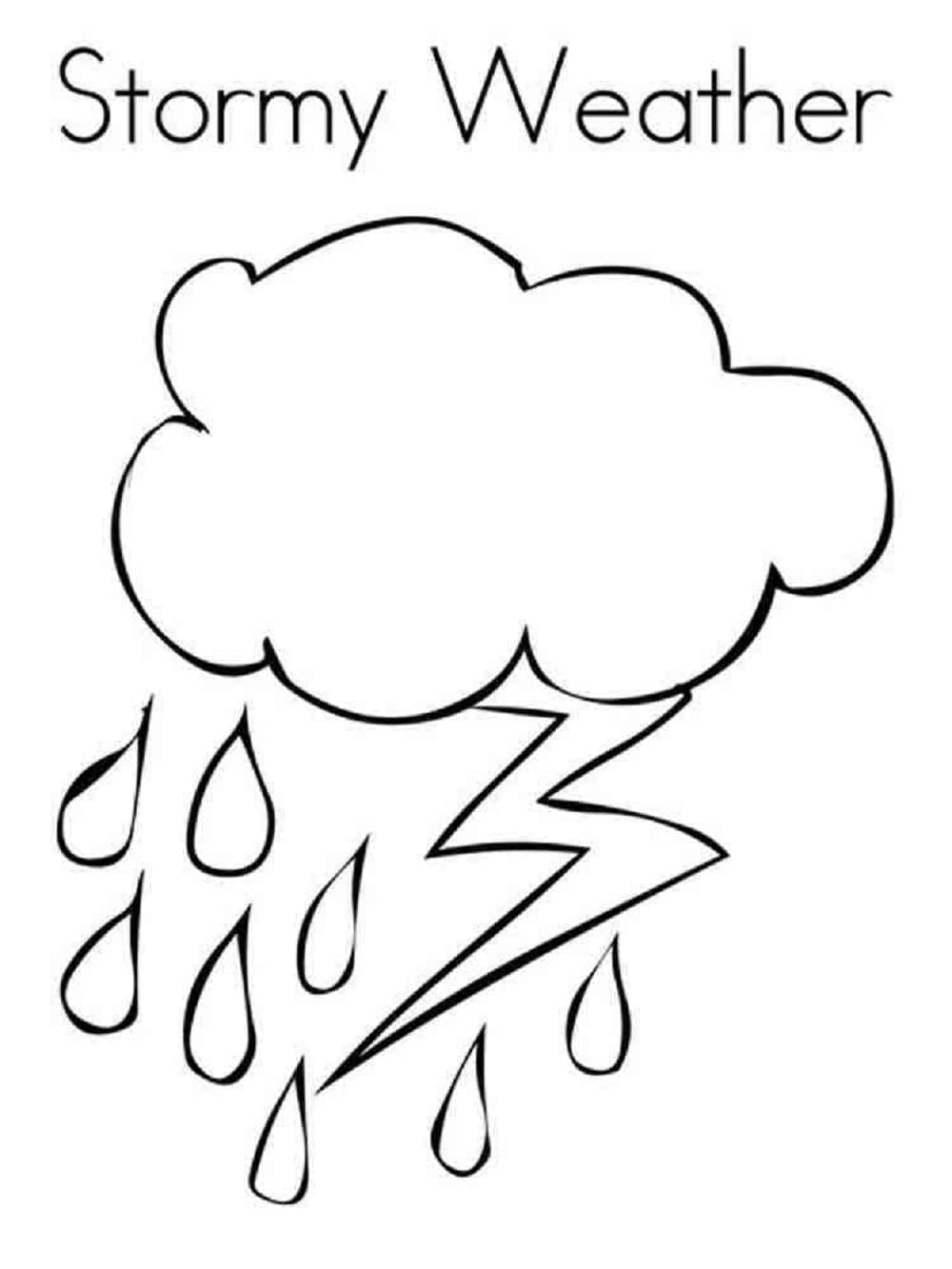 Stormy Weather Printable Coloring Page