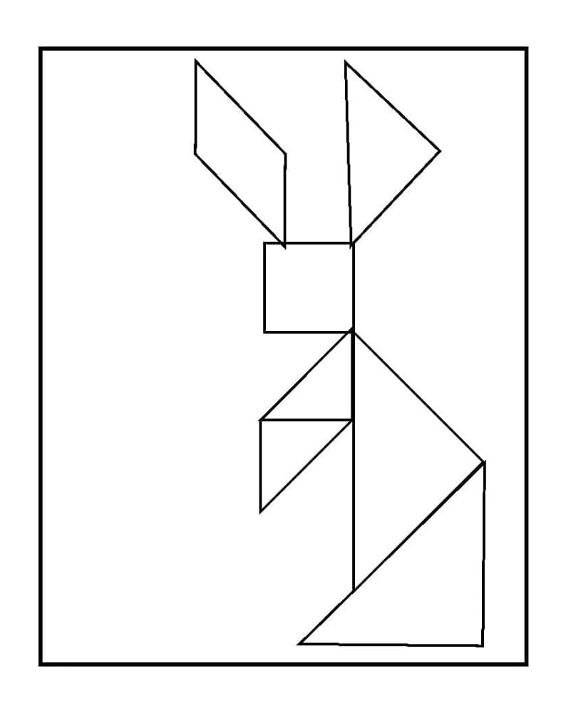 Chinese Tangrams Coloring Pages