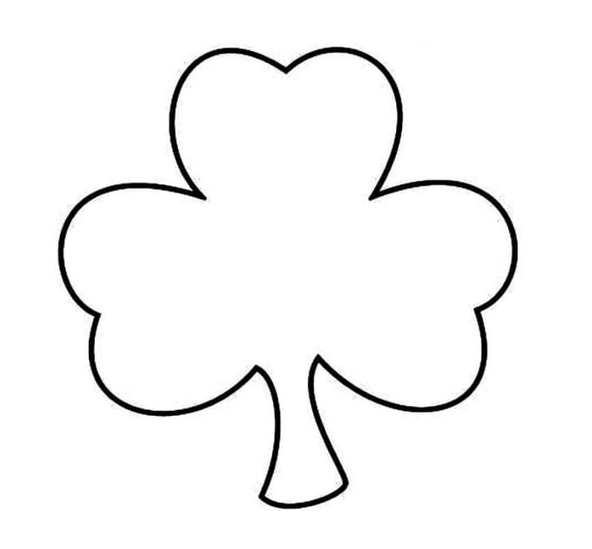 Very Easy Shamrock Printable Coloring Page