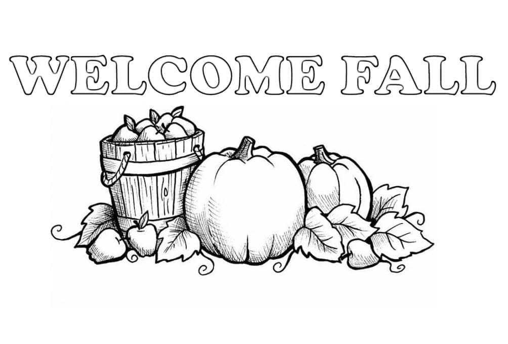 Welcome Fall Coloring Pages