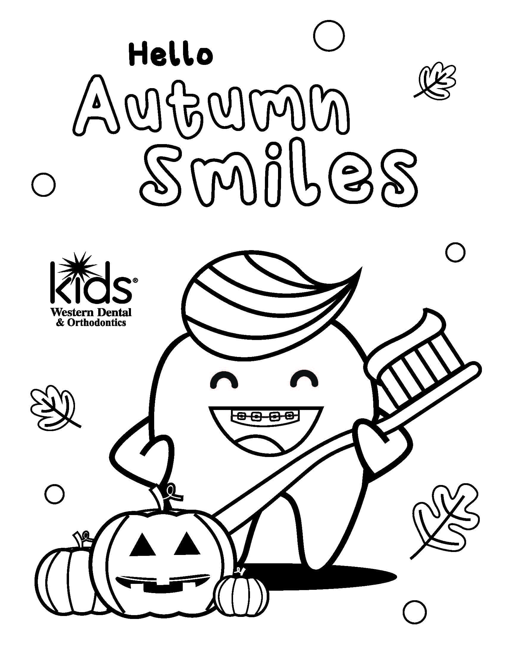 Western Dental Kids Printable Coloring Page