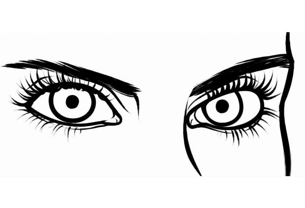 Woman Eyes Printable Coloring Page