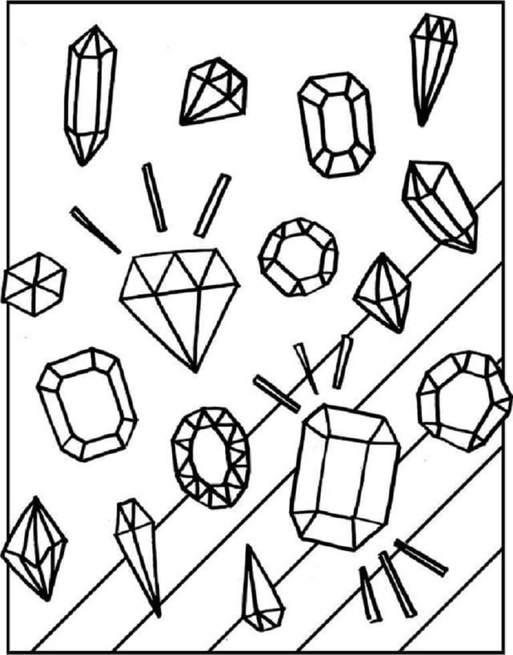 Diamond Printable Coloring Page