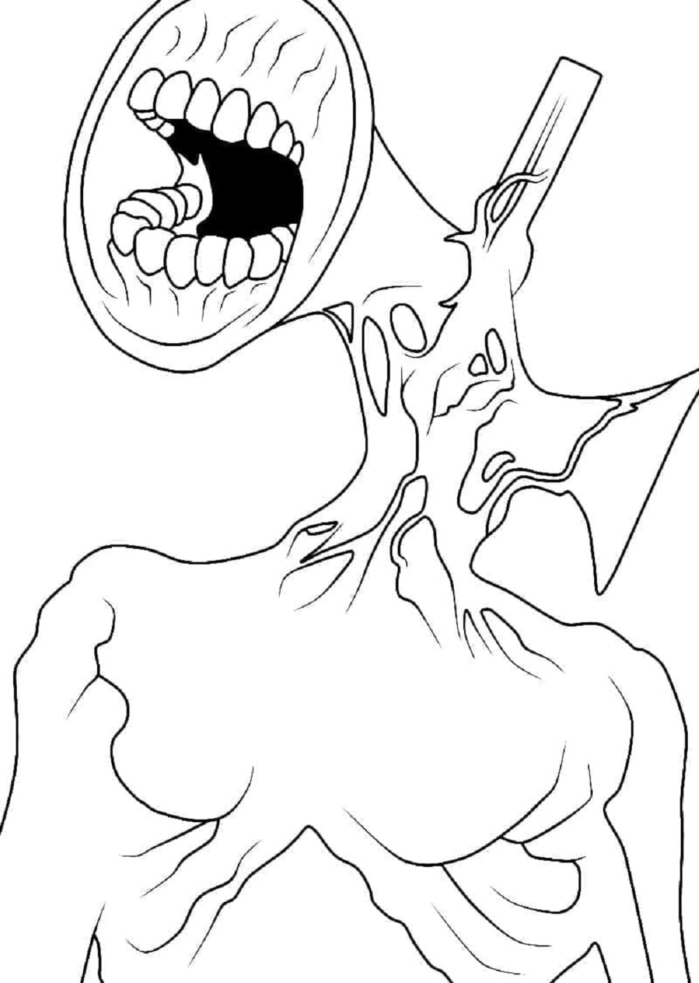 Print Siren Head Free Coloring Page