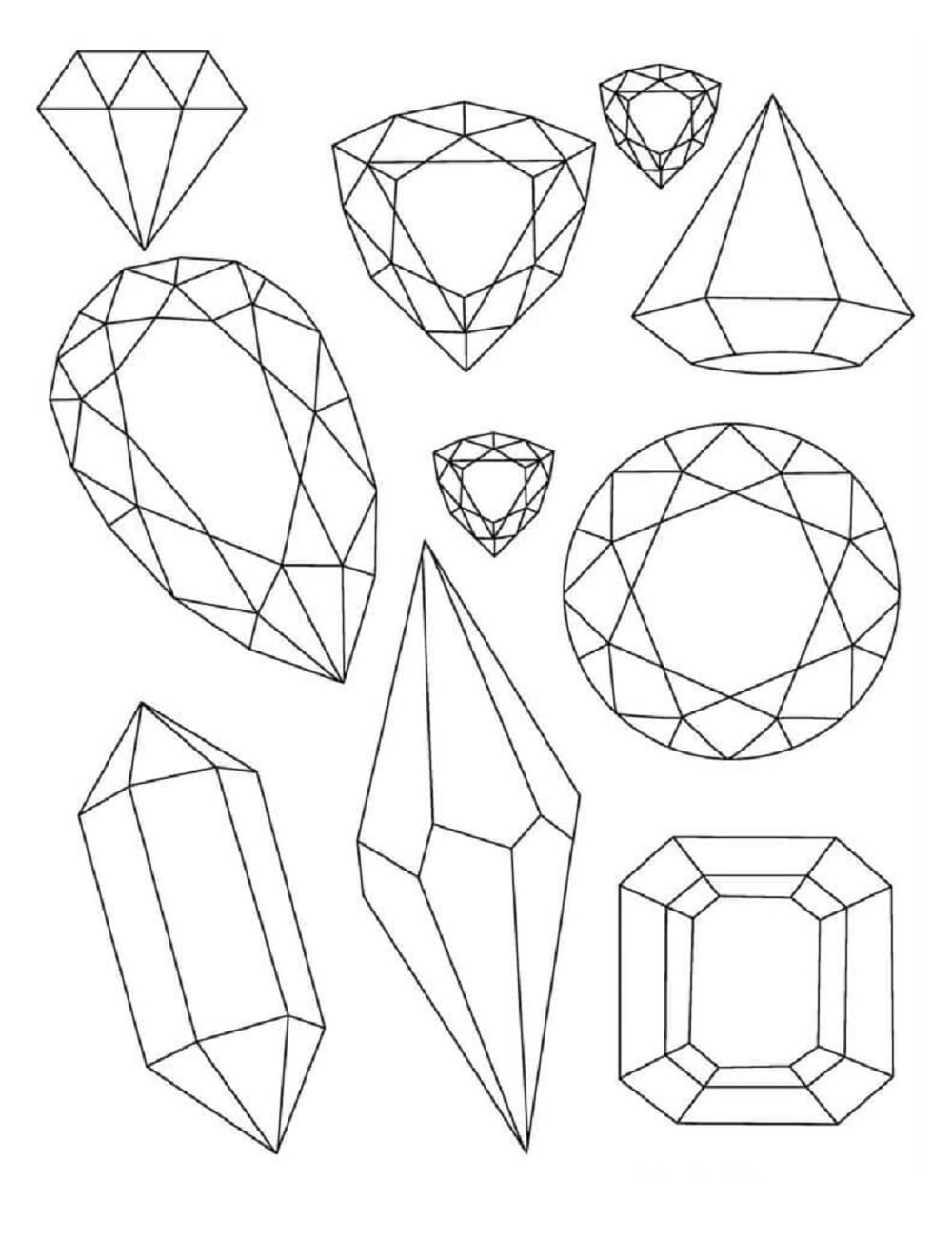 Print Beautiful Diamond Coloring Page