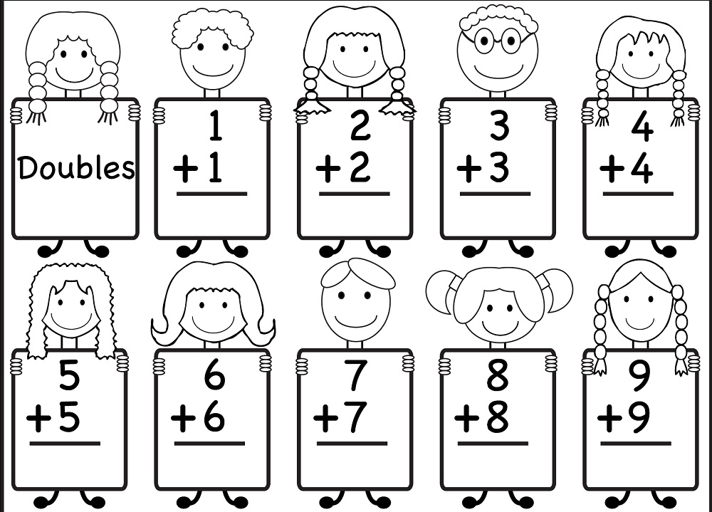 Addition Doubles Worksheet For Kid