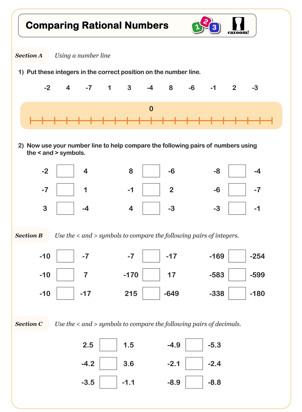 Analyze and Comparing Worksheet