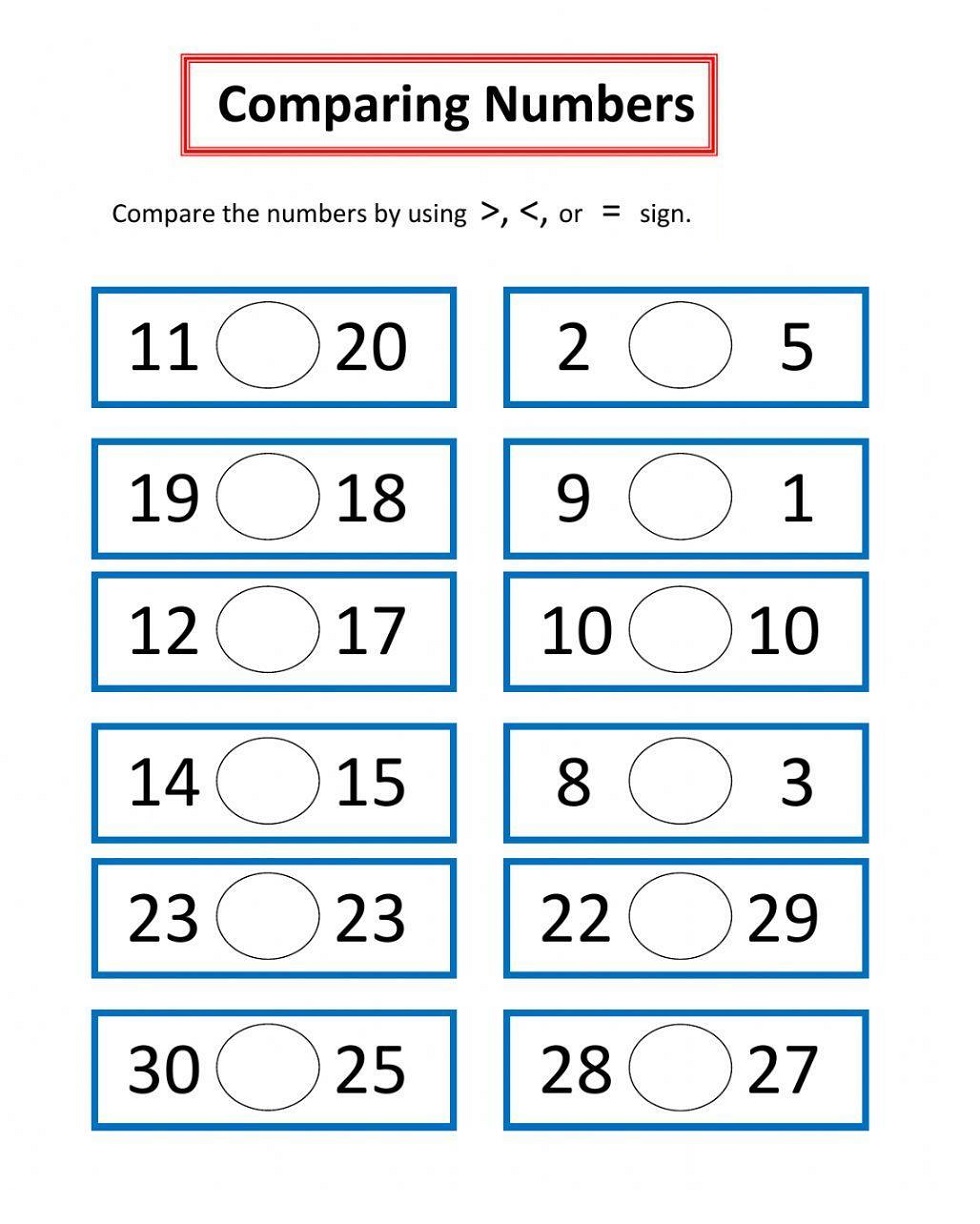 Comparing Study Worksheet