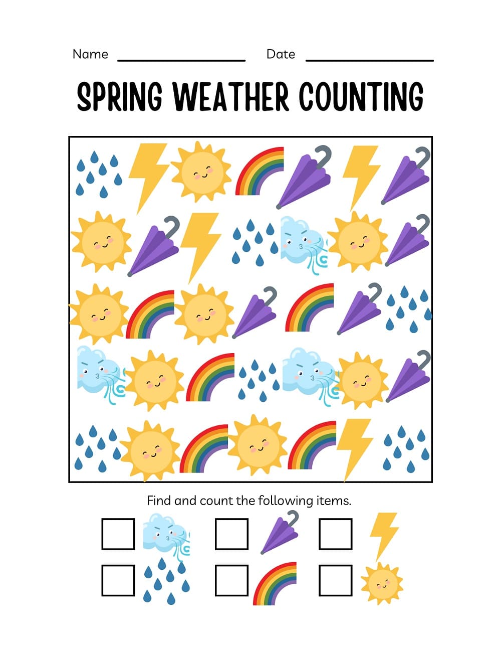 Counting Worksheet Free Image