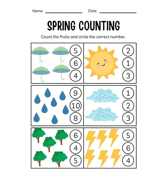 Counting Worksheet Image