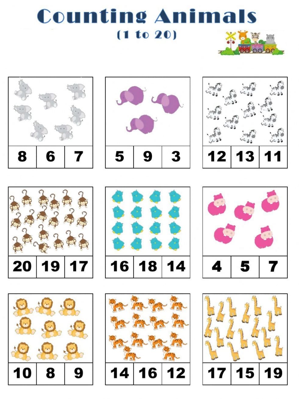 Counting Worksheet Picture