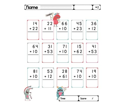 Double Digit Addition Without Regrouping Images