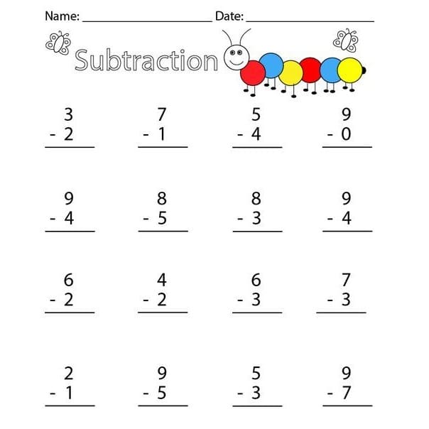 Double Digit Subtraction For Kid