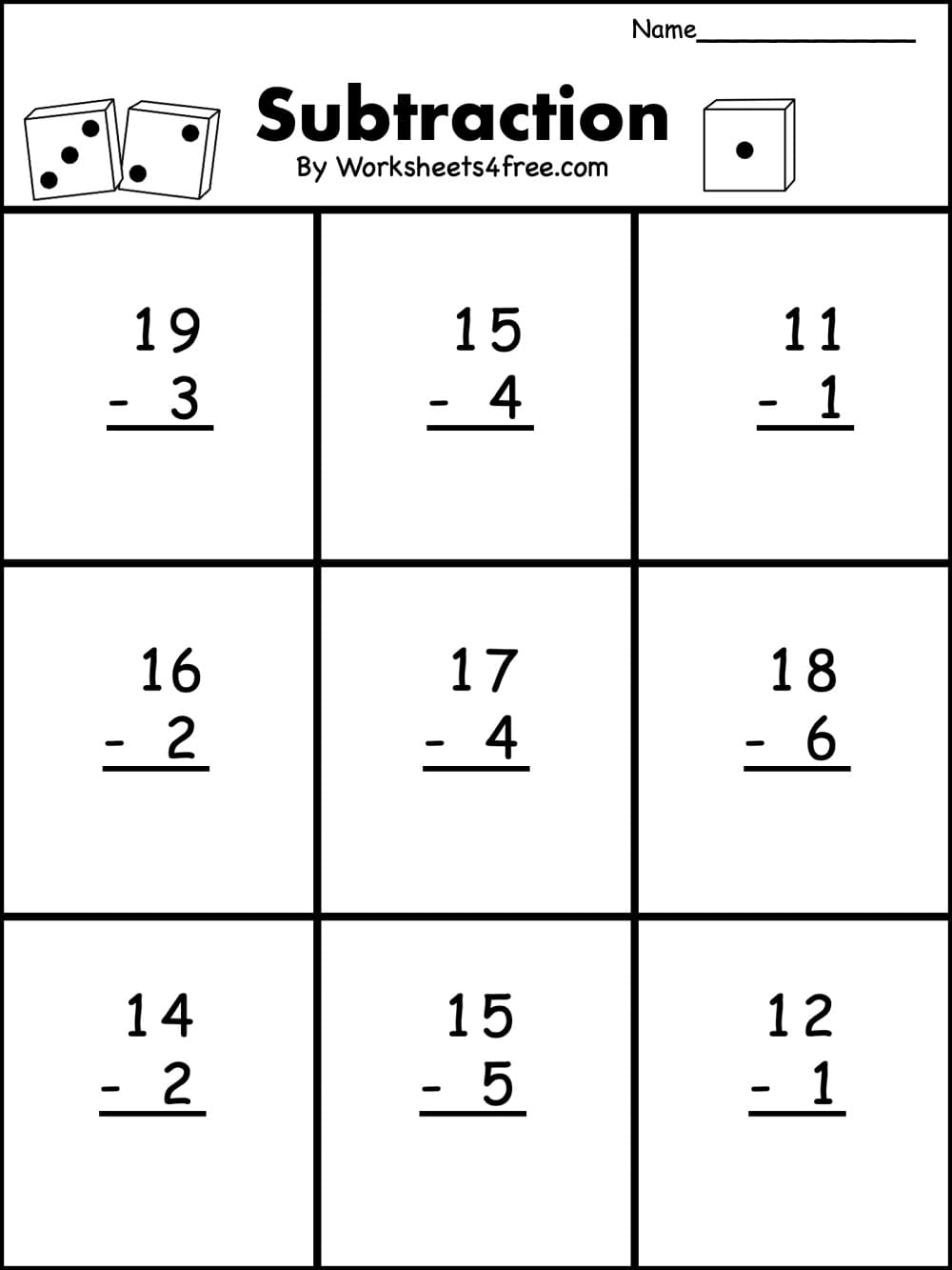 Double Digit Subtraction Pictures