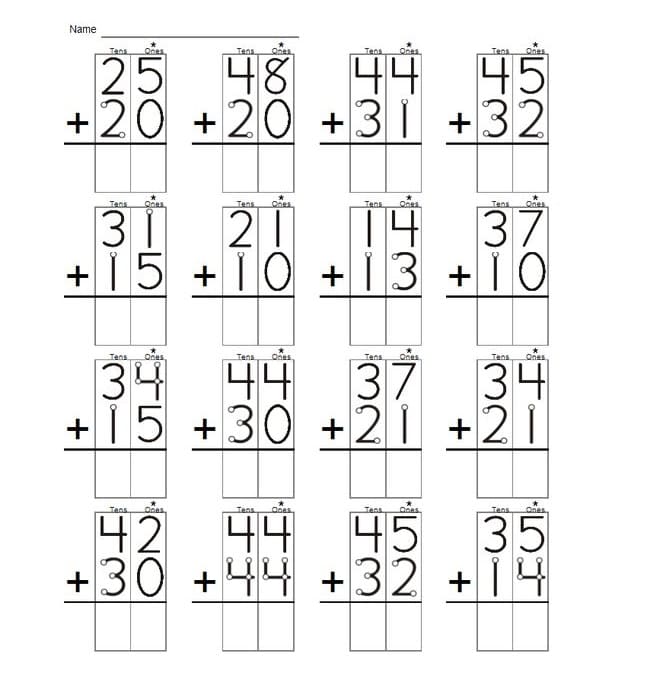 Download Double Digit Addition Without Regrouping