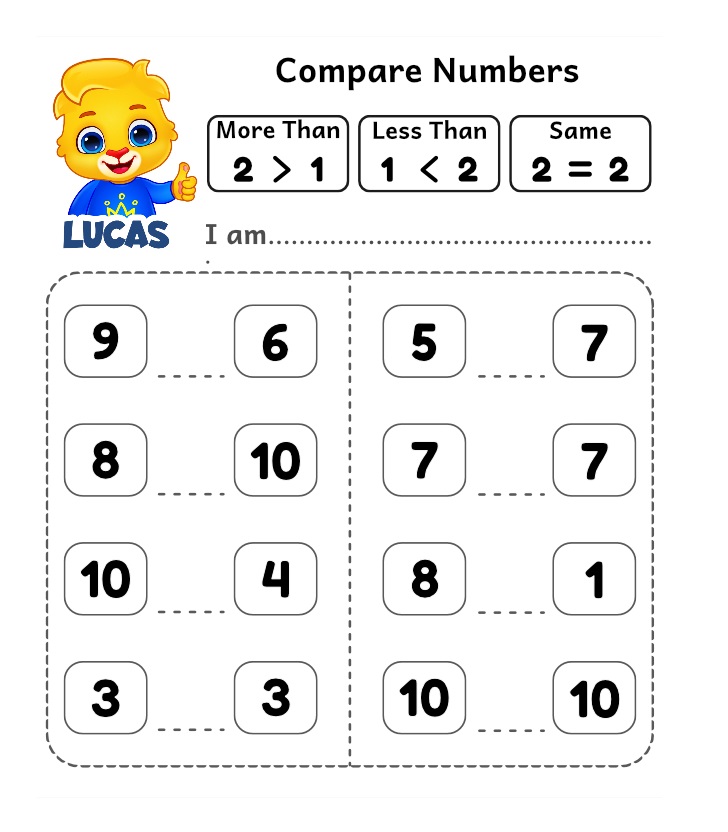 Easy Comparing Worksheet