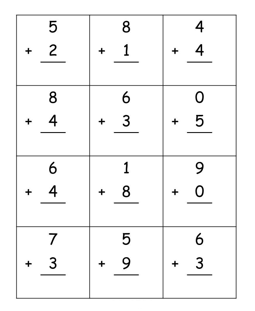 Easy Single Digit Addition Worksheets for Kids