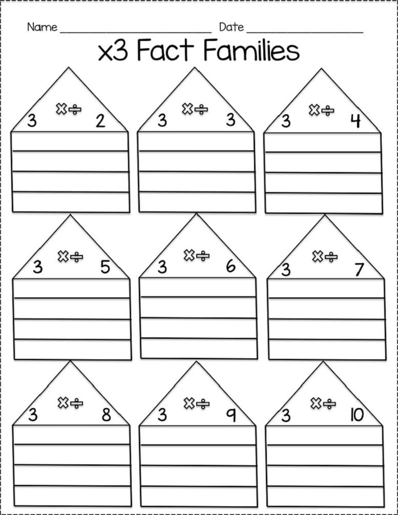 Fact Family Worksheets For Kid