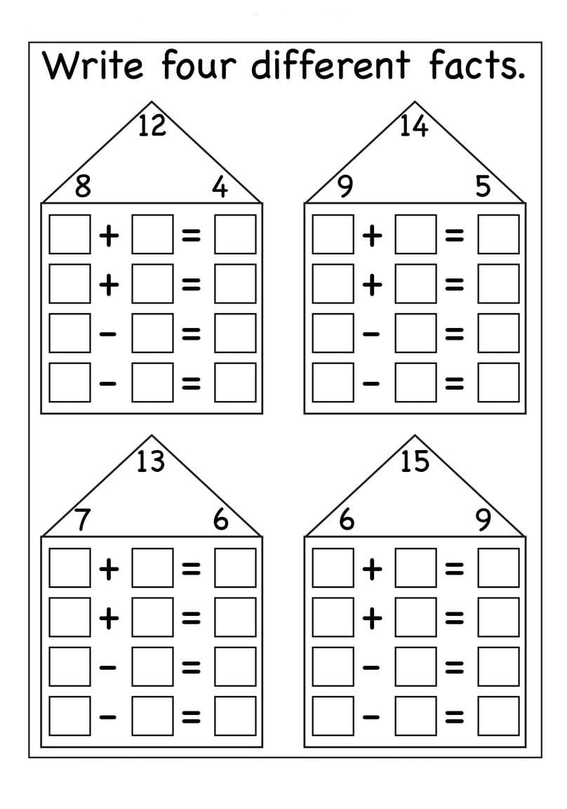 Fact Family Worksheets Images