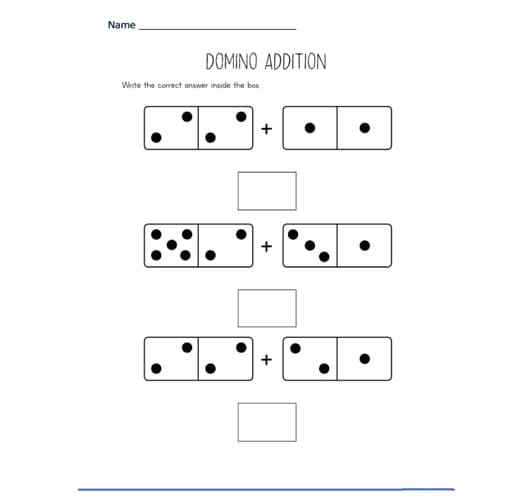 Free Image of Subtraction Dominos Worksheet