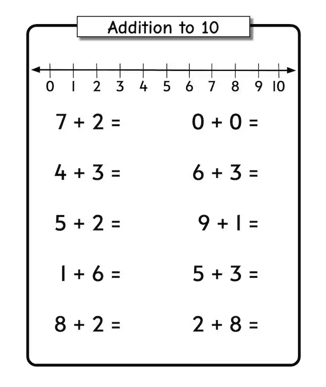 Medium Single Digit Addition for Practice