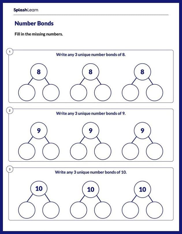 Normal Number Bond Worksheet