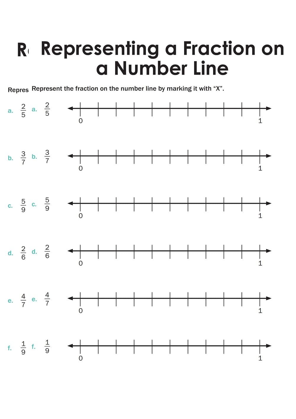 Normal Number Line Worksheet