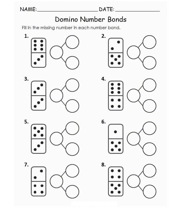 Number Bond Worksheet For Kid