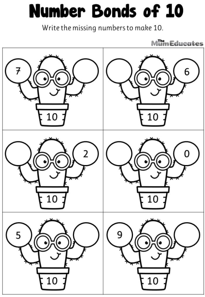 Number Bond Worksheet Photo