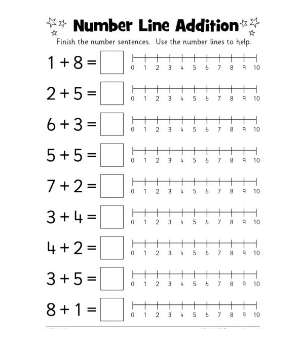 Number Line Addition Free