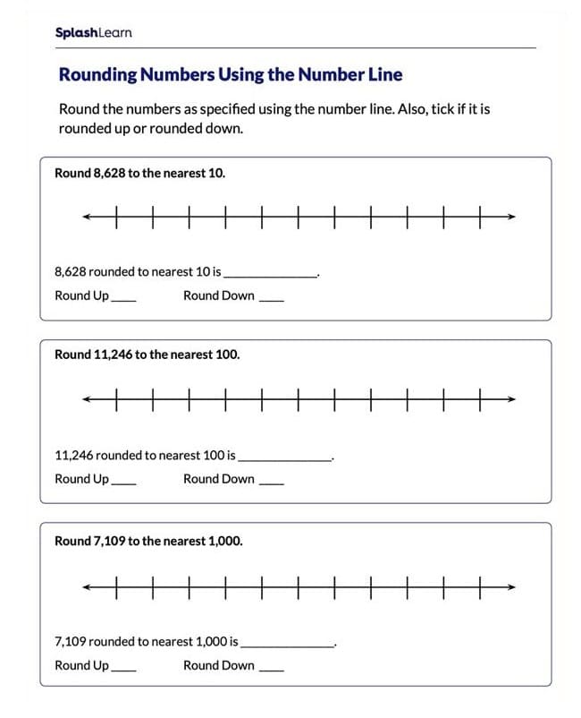 Number Line Worksheet Free Download