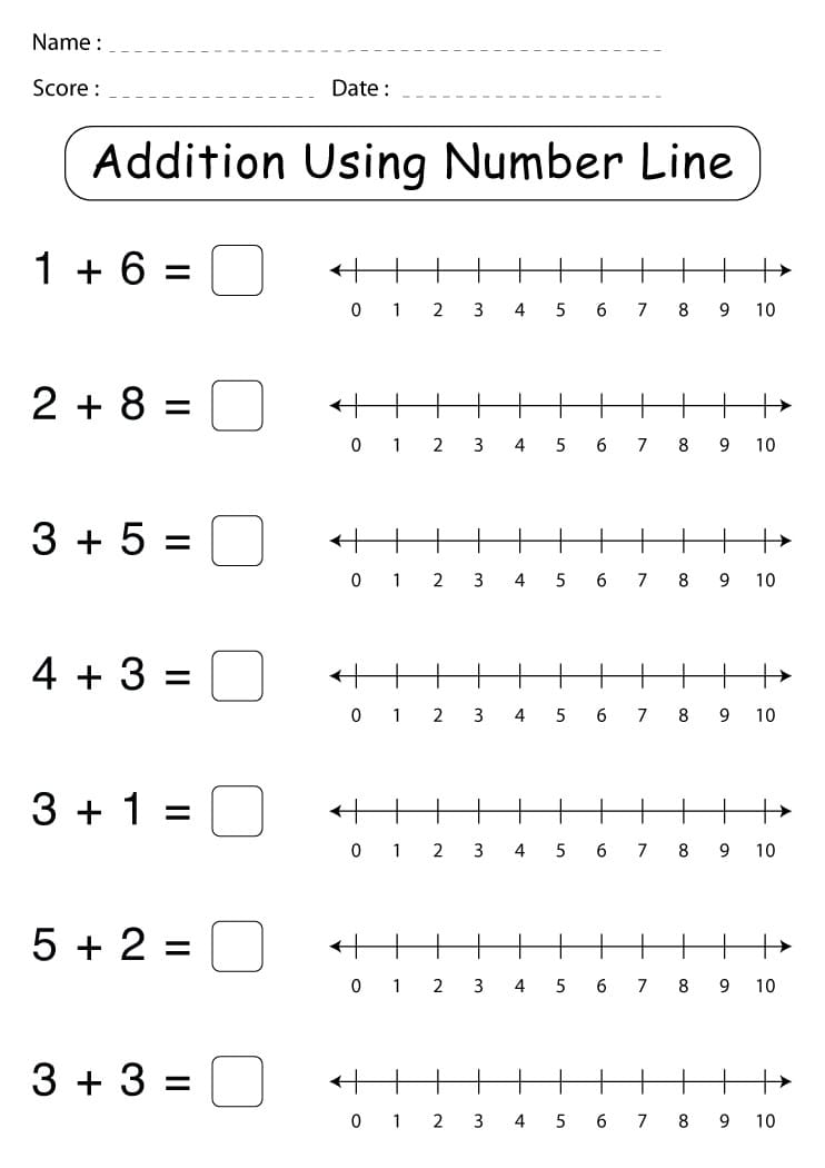 Number Line Worksheet Images