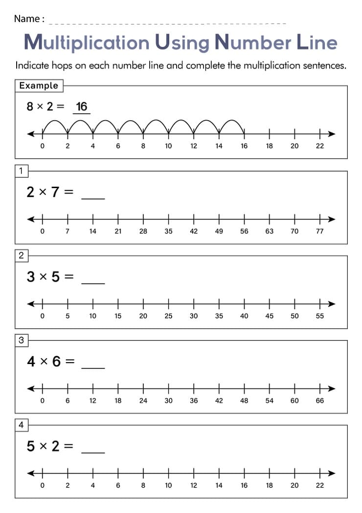 Number Line Worksheet Photo