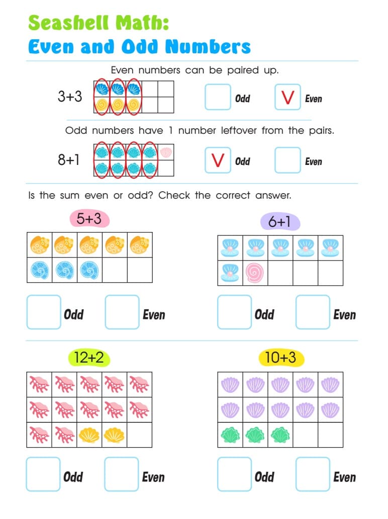 Odd & Even Numbers Worksheet Photo Download