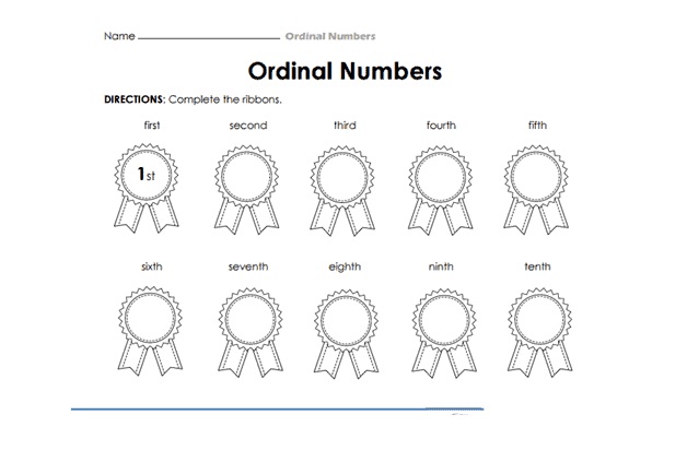 Ordinal Numbers Worksheet Free Image