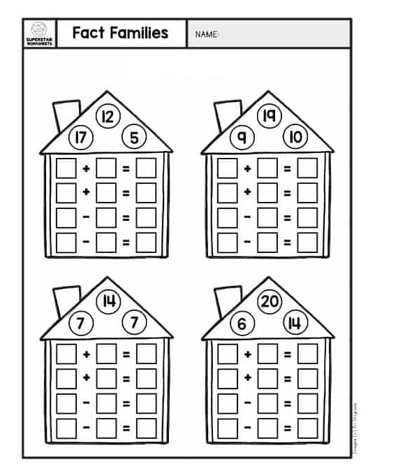 Perfect Fact Family Worksheets