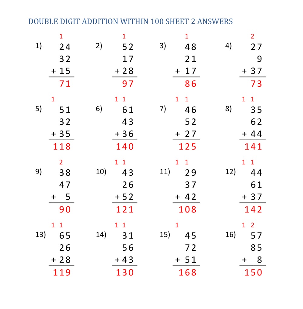 Single Digit Addition Worksheets with Fun Facts