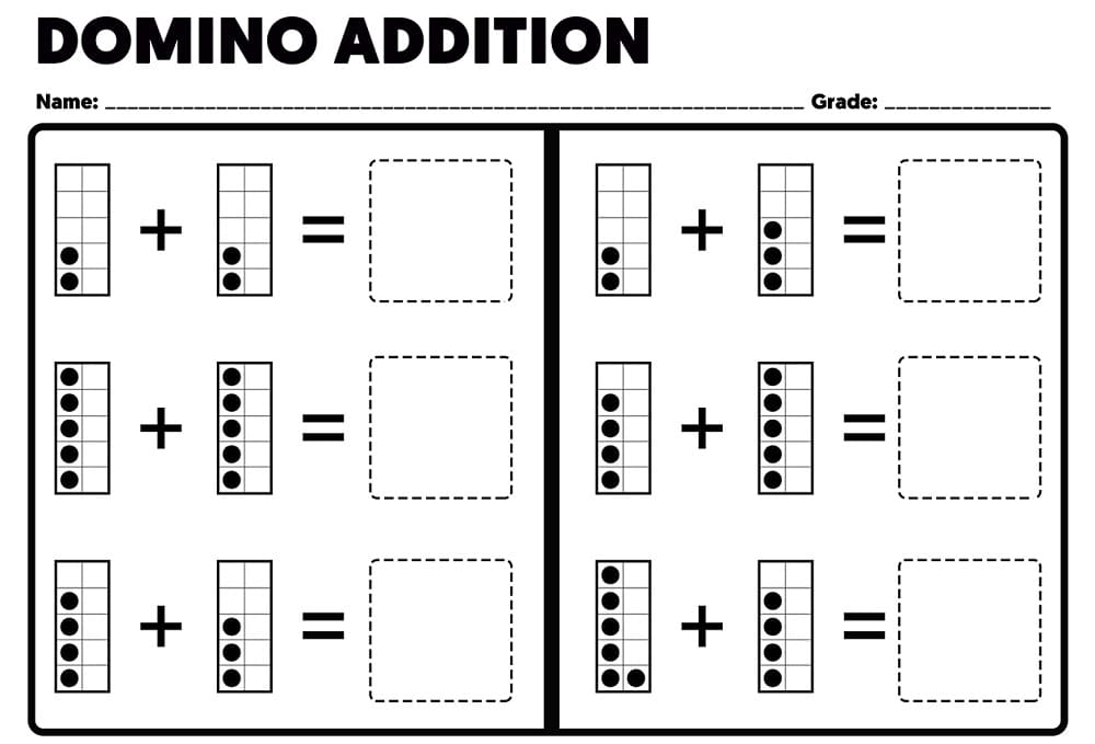 Subtraction Dominos Worksheet Free Images