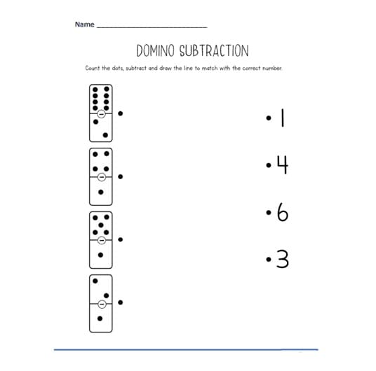 Subtraction Dominos Worksheet Free Photos