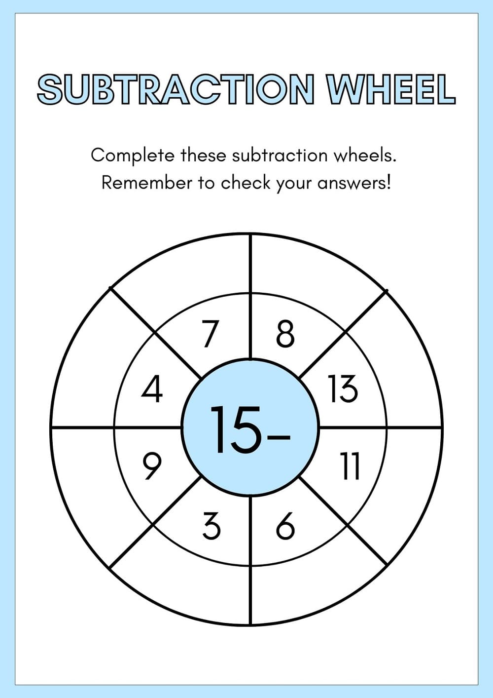 Subtraction Wheel Free Images