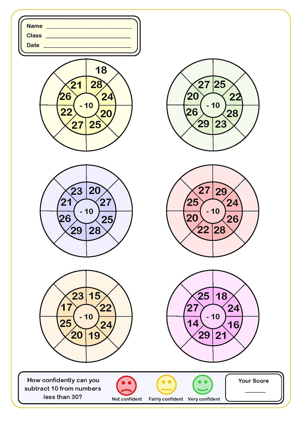 Subtraction Wheels Free Download