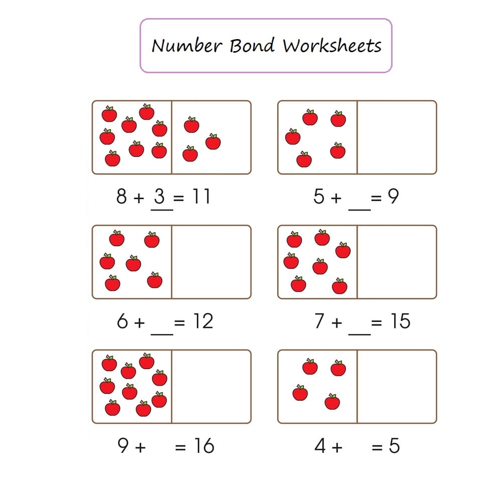 Very Easy Number Bond Worksheet