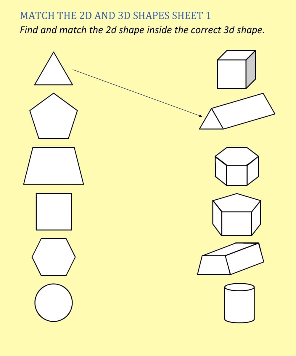 3D Shapes Worksheet Download