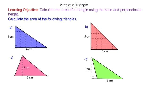 Area of a Triangle Basic