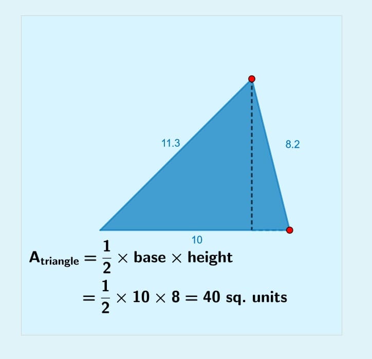 Area of a Triangle For Kids